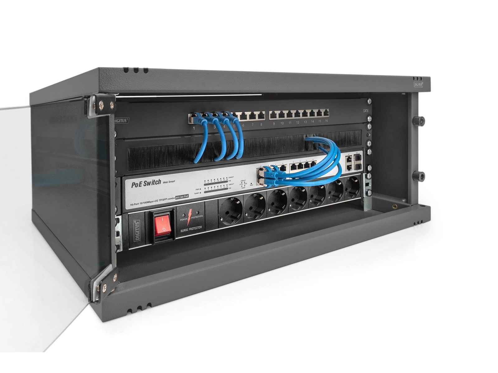 Rackmount Pc Soho DIGITUS DN-38011 - SOHO - 4U - Wall Mount Rack Cabinet | Edullinen