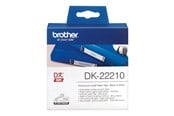 Paperit, valokuvapaperit ja tarrat - Brother DK22210 - Musta on Valkoinen - Roll (2.9 cm x 30.5 m) - DK22210