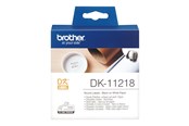 Paperit, valokuvapaperit ja tarrat - Brother DK11218 - Musta on Valkoinen - DK11218