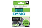 Paperit, valokuvapaperit ja tarrat - DYMO D1 -teipit, 9 mm x 7 m, musta teksti vihreälle, itseliimautuvat teipit LabelManager-tarratulostimille, aito - 409190