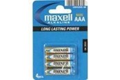 Akut ja Paristot - Maxell Battery - Alkaline AAA - 4 Pack - 723671