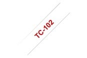 Paperit, valokuvapaperit ja tarrat - Brother TC-tape / 12mm / Rød tekst / K - TC102