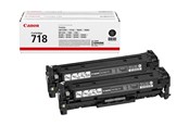 Mustepatruunat, värikasetit ja lisävarusteet - Canon CRG 718 / 2662B002 Musta Twinpack - 2662B005