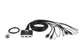 KVM-kytkimet - ATEN CS692 2-Port USB HDMI/Audio Cable KVM Switch with Remote Port Selector - CS692
