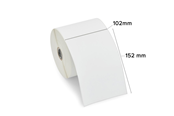 Paperit, valokuvapaperit ja tarrat - Zebra 800284-605 Z-Perform 1000D Direct Thermal Paper Labels Uncoated Permanent Adhesive 25mm Core Perforation (12-Pack) - 800284-605