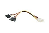 Sisäiset virtakaapelit - StarTech.com LP4 to 2 SATA Internal Virranjakaja Cable - PYO2LP4SATA