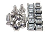 Järjestelmän lisävarusteet - StarTech.com 50 Pkg M6 Mounting Screws and Cage Nuts - CABSCREWM6