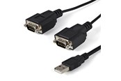 Verkkokortit (verkkosovittimet, tulostuspalvelimet jne.) - StarTech.com ICUSB2322F 2 Port FTDI USB to Serial RS232 Adapter Cable with COM Retention - ICUSB2322F