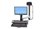 Näytön kiinnitys - Ergotron StyleView Sit-Stand Combo System with Worksurface and Small Musta CPU Holder - 45-272-026