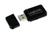 Verkkokortit (verkkosovittimet, tulostuspalvelimet jne.) - LogiLink Wireless LAN USB 2.0 Micro Adapter 802.11n - WL0086