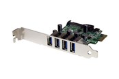 Ohjainkortit - StarTech.com 4 Port PCI Express PCIe SuperSpeed USB 3.0 Controller Card Adapter with SATA Teho - PEXUSB3S4V