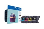 Mustepatruunat, värikasetit ja lisävarusteet - Brother LC123VALBP / LC 123VALBP 4-Pack High Kapasiteetti - Mustepatruuna Syaani - LC123VALBPDR