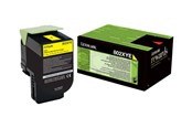 Mustepatruunat, värikasetit ja lisävarusteet - Lexmark Keltainen toner cartridge - 80C2XYE