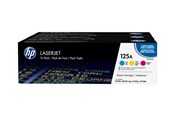 Mustepatruunat, värikasetit ja lisävarusteet - HP 125A / CF373AM 3-pakkauksen mustepatruunat - Laser värikasetti Syaani, Magenta, Keltainen - CF373AM