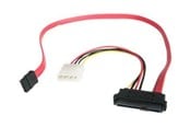 SATA & ATA kaapelit - StarTech.com SAS 29 Pin to SATA Cable with LP4 Power - SAS729PW18