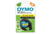 Paperit, valokuvapaperit ja tarrat - DYMO LT -muoviteipit, 12 mm x 4 m rulla, musta teksti keltaiselle, LetraTag-tulostimille - S0721620