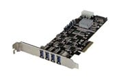Ohjainkortit - StarTech.com 4 Port Quad Bus PCI Express PCIe USB 3.0 Card w/ UASP & Teho - PEXUSB3S44V