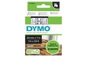 Paperit, valokuvapaperit ja tarrat - DYMO D1 -teipit, 24 mm x 7 m, musta teksti valkoiselle, itseliimautuvat teipit LabelManager-tarratulostimille, aito - S0720930