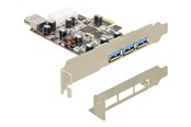 Ohjainkortit - DeLOCK PCI Express -kortti > 3 x ulkoinen + 1 x sisäinen USB 3.0 - 89281