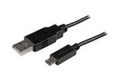 USB kaapelit - StarTech.com Mobile Charge Sync USB to Slim Micro USB-kaapeli for Smartphones and Tablets - USBAUB50CMBK