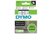 Paperit, valokuvapaperit ja tarrat - DYMO D1 -teipit, 6 mm x 7 m, musta teksti kirkkaalle, itseliimautuvat teipit LabelManager-tarratulostimille, aito - S0720770