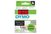 Paperit, valokuvapaperit ja tarrat - DYMO D1 -teipit, 24 mm x 7 m, musta teksti punaiselle, itseliimautuvat teipit LabelManager-tarratulostimille, aito - S0720970