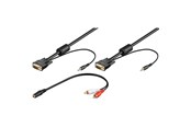 Näyttökaapeli - Pro VGA & Audio FullHD - Musta - 3m - 4040849939693