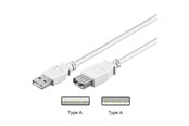 USB kaapelit - Pro USB-A <-> USB-A - 3m - Valkoinen - 4040849961991