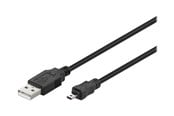 USB kaapelit - Pro USB-A <-> USB Mini-B (8-pin) - 1.8m - Musta - 4040849939723