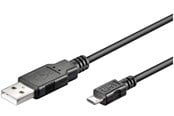 USB kaapelit - Pro USB-A <-> USB Micro-B - 1.8m - Musta - 4040849931819