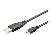 USB kaapelit - Pro USB-A <-> USB Micro-B - 5m - Musta - 4040849939211