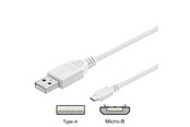USB kaapelit - Pro USB-A <-> USB Micro-B - 5m - Valkoinen - 4040849961953