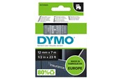 Paperit, valokuvapaperit ja tarrat - DYMO D1 -teipit, 12 mm x 7 m, valkoinen / kirkas, itseliimautuvat teipit LabelManager-tarratulostimille, aito - S0720600