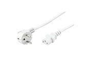 Virtakaapelit (ulkoinen) - Pro Power cable C13 1x90° - Valkoinen - 2.5m - 4040849960314