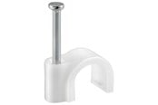 Kaapelihyllyt, Kaapelisukat & Kaapelisiteet - Pro Cable Clip - Valkoinen - 4mm - 4040849170768