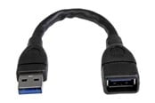 USB kaapelit - StarTech.com USB 3.0 jatkojohto sovitinkaapeli A:sta A:han - USB3EXT6INBK