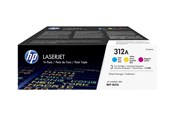 Mustepatruunat, värikasetit ja lisävarusteet - HP 312A / CF440AM Tri-Pack (Keltainen Syaani Magenta) - CF440AM