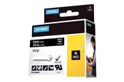 Paperit, valokuvapaperit ja tarrat - DYMO Rhino -vinyyliteipit, 9 mm x 5,5 m, valkoinen / musta, itseliimautuva - 1805437