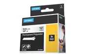 Paperit, valokuvapaperit ja tarrat - DYMO Dymo Rhino - Pysyvät polyesteriteipit, 9 mm x 5,5 m - musta kirkkaalla - 18508DMO