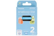Akut ja Paristot - Panasonic eneloop lite BK-4LCCE batteri - 2 x AAA - NiMH - BK-4LCCE/2BE