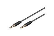 Audiokaapelit - Pro MiniJack 3.5mm Slim 3P - Musta - 1m - 4040849691171
