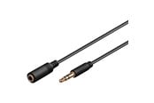 Audiokaapelit - Pro MiniJack 3.5mm jatkojohto, 3-napainen - musta - 2 metriä - 4040849971181