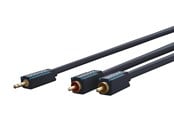 Audiokaapelit - ClickTronic MiniJack - 2xRCA Cas. - 1m - 4040849704659