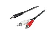 Audiokaapelit - Pro MiniJack - 2xRCA - Musta - 15m - 4040849507809