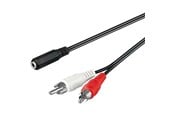 Audiokaapelit - Pro MiniJack (F) - 2xRCA (M) - 0,20 m - 4040849500923