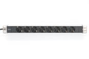 Virtakaapelit (ulkoinen) - DIGITUS 8-Port -1U - Aluminum PDU - DN-95401