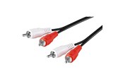 Audiokaapelit - Pro RCA Stereo Cable - Musta - 1.5m - 4040849500282