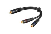 Audiokaapelit - Pro RCA adapter RCA m - 2xRCA F - 4040849509308