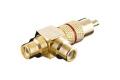 Audiokaapelit - Pro Audio adapter RCA T-plug - Punainen - 4040849113888