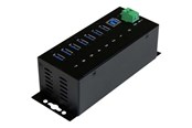 USB hub - StarTech.com 7 Port Industrial USB 3.0 Hub USB hub - 7 porttia - USB 3.0 - Musta - ST7300USBME
